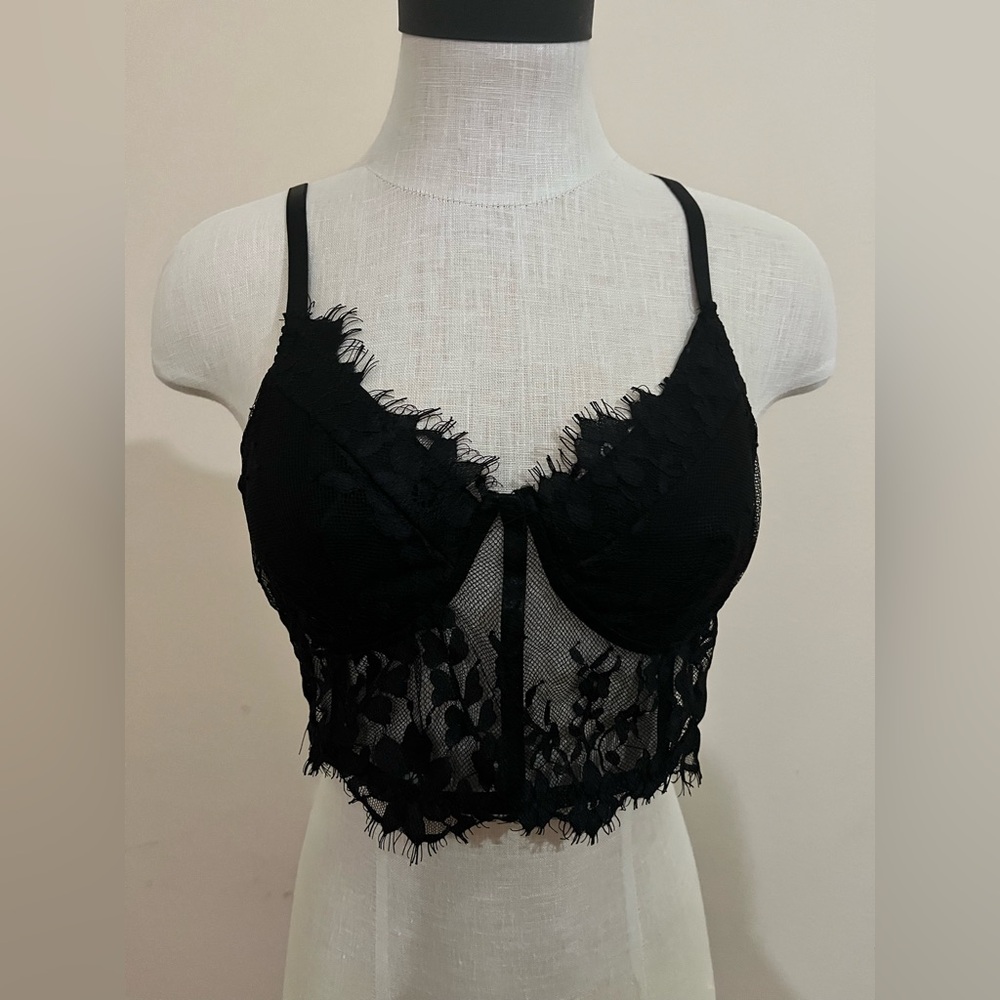 Elegant Black Lace Bralette